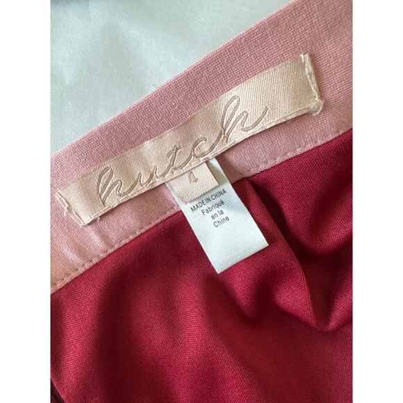 ANTHROPOLOGIE  Hutch Milan Color Blocked A line Mini Skirt Buttons Size 4 - Picture 4 of 11